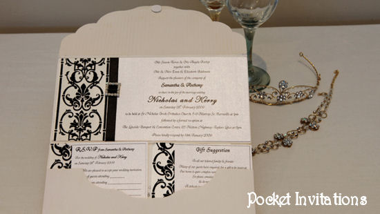 Pocket wedding invitations sydney